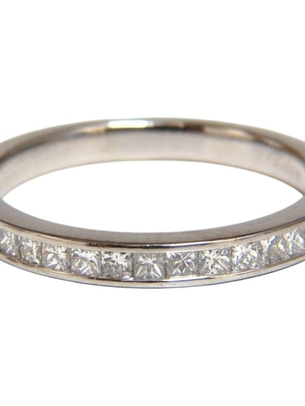 Authentic Asprey .65ct natural princess cut diamonds band Platinum*